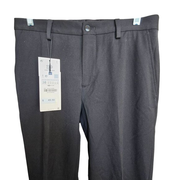 Zara Womens Black Slim Fit Trousers Size 38 NWT Work Pants JJ3872 - Picture 3 of 7